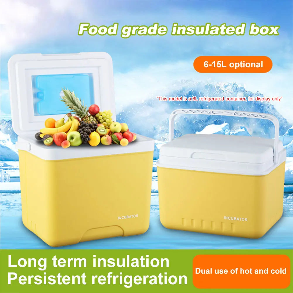 15L Camping Cooler Box Multipurpose Insulated Ice Chest Outdoor Hard Cooler for Camping Picnic Beach Drink Beverage Fishing